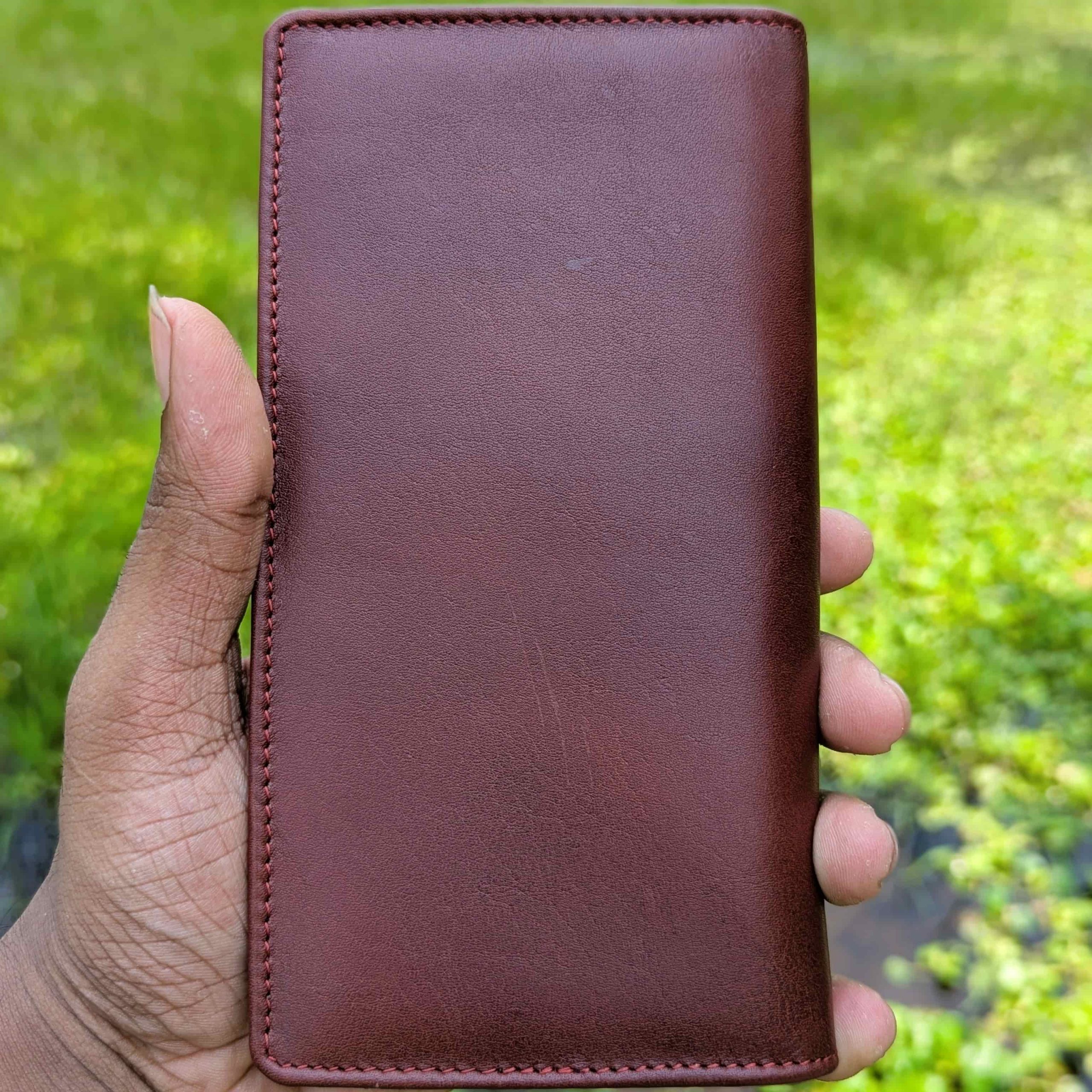 Red Brown || Genuine Leather Long Wallet - Image 4
