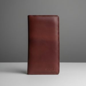Red Brown || Genuine Leather Long Wallet