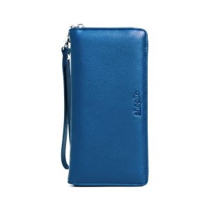 Genuine Leather Ladies Purse (Navy Blue)