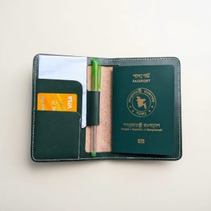 Green || Genuine Leather Passport Holder