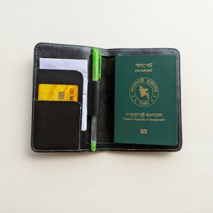 Black || Genuine Leather Passport Holder