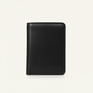 Premium Loop – Genuine Leather Short Wallet - Black