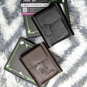 Genuine Leather Tri-Fold Mini Wallet