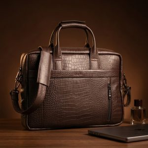 Genuine Leather Office Bag | Chocolate